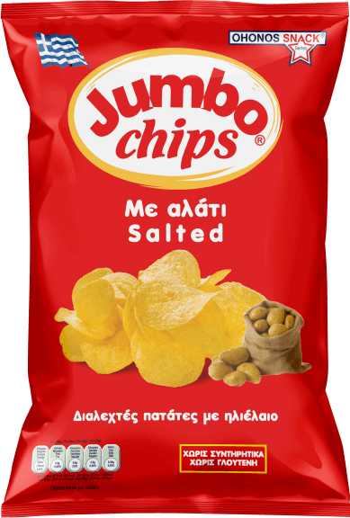 Jumbo Kartoffelchips gesalzen Glutenfrei Ohonos Snack 90g